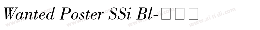 Wanted Poster SSi Bl字体转换